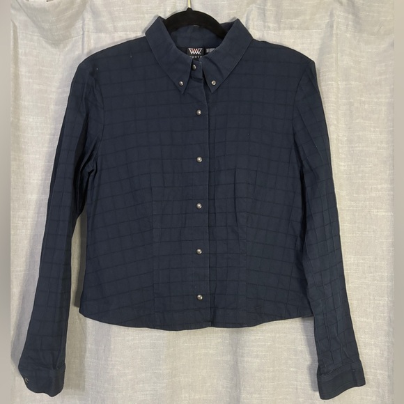 Worth Slate Blue Blouse/Jacket - Picture 2 of 4
